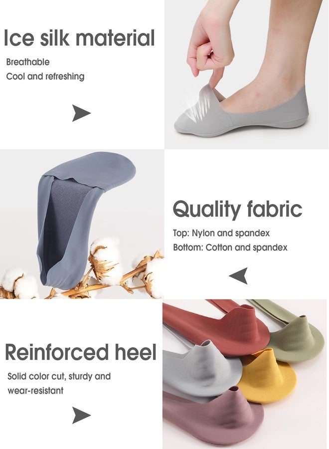 ShinyMatch 20 Pairs No Show Socks Womens for Flats Loafers Thin Low Cut Liner Non Slip Invisible Socks Size 5-9(Multicolor) - Image 3